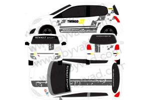 Kit 2 Stickers Latéraux Renault Sport type Trophy-R pour Clio 4 - Pro-RS