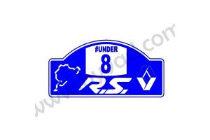 Sticker Plaque de rallye UNDER8 RS NURBURGRING