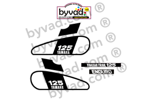 Kit complet stickers YAMAHA 125 DTF 1979