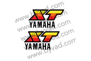 Deux autocollants Yamaha 125 XT, Yamaha XT 1990