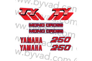 Kit complet stickers YAMAHA TY 250 59N 1988 RESERVOIR METAL
