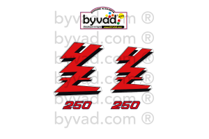 Jeu d'autocollants Yamaha 250 YZ 89