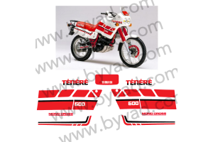 Kit autocollants YAMAHA 600 XTZ 3AJ 1988 TENERE