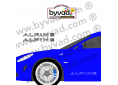 2 Stickers ALPINE TEXTE CONTOUR 60 cm