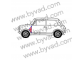 Stickers Union Jack Austin mini aile avant