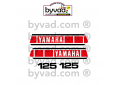 Kit autocollants YAMAHA 125 YZ 1979 Rouge