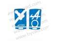 Sticker carte Alpine A110 4 boutons