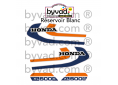 Kit déco autocollant moto HONDA 500 XLS 1979 Blanc