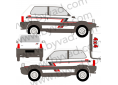 Kit autocollants FIAT PANDA VAL D'ISERE 3 coloris BLANC