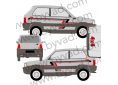 Kit autocollants FIAT PANDA VAL D'ISERE 3 coloris GRIS