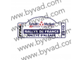 Plaque de rallye adhésive RALLYE ALSACE 2010