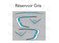 Kit stickers Moto Yamaha RDX 1979 1980 1981 1982 réservoir Gris