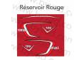 Kit stickers Moto Yamaha RDX 1979 1980 1981 1982 réservoir Rouge