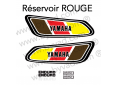 Kit autocollant Yamaha 250 DTMX 1977 Réservoir ROUGE