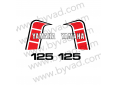 Kit complet stickers YAMAHA 125 YZ J 1982