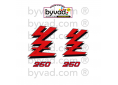 Kit complet stickers YAMAHA 250 YZ 1989