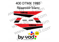 YAMAHA 400 DTMX 1980 réservoir BLANC