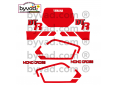 Kit déco autocollant YAMAHA 50 DTR 89 BLANCHE