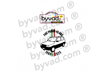 Autocollant Fiat Panda 45 Ans 1980-2025